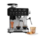 Machine à espresso professionnelle 20 bars avec moulin à café intégré – Machine à cappuccino et latte, acier inoxydable, usage domestique et commercial